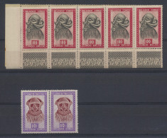 ** N° 292 (pair) And N° 295 (strip Of 10), Vf (OBP € 200) - Andere & Zonder Classificatie