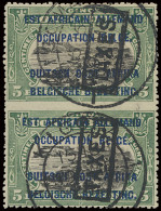 N° 28-Cu 5c. Green, Vertical Pair Unperforated Between Stamps With Boxed Overprint TAXES And Cancelled KIGOMA, A Very Sc - Sonstige & Ohne Zuordnung