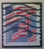 United States, Scott #5657, Used(o), 2022, Three Flags Definitive, (58¢), Red, White, And Dark And Light Blue - Gebraucht