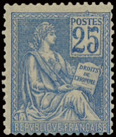 ** N° 114 Type Mouchon - 25c. Bleu Type I, Zm (Yv. €375) - Other & Unclassified