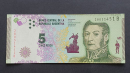 Billete De Banco De ARGENTINA - 5 Pesos, 2015  Sin Cursar - Argentine