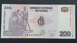 Billete De Banco De CONGO RD - 200 Francs, 2013  Sin Cursar - Democratic Republic Of The Congo & Zaire