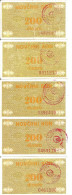 BOSNIE HERZEGOVINE 200 DINARA ND1992 VF P 48 ( 5 Billets ) - Bosnie-Herzegovine