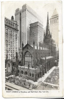 CPSM - TRINITY Church At BROADWAY And Wall Street, NEW YORK CITY - Broadway