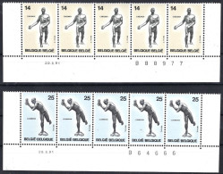 COB 2400/2401 ** - Sculptures Belges Du XIXe Siècle - Coin Datés - Voir Scan - Coins Datés