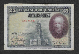 Spagna - Banconota Circolata Da 25 Pesetas P-74b - 1931 #17 - 1-2-5-25 Peseten