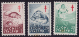 FINLAND 1961 Animals Semi-Postals Sc#B160-B162 MH @S662 - Ungebraucht