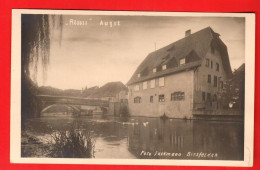XZJ-12 Augst Hotel Rössli. Foto Sackmann Birsfelden . Gelaufen 1935 Mit Augst Ersatz Stempel. - Augst