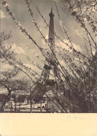 Belle Carte Noir Et Blanc Du Photographe Albert Monier Paris La Tour Eiffel N°21 Circulé 1953 - Monier