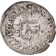 Monnaie, France, Henri II, Douzain Aux Croissants, 1549, Rouen, TTB, Billon - 1547-1559 Henri II