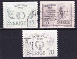 1969. Sweden. Nobel Prize Winners 1909. Used. Mi. Nr. 662-64 - Used Stamps