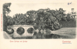 ROYAUME UNI - Cambridge - Clare College And Bridge -  Carte Postale Ancienne - Cambridge