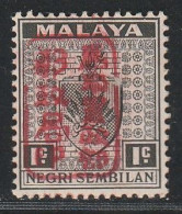 MALAYSIA - NEGRI SEMBILAN : Occupation Japonaise - N°1 * (1942) 1c Noir - Occupation Japonaise