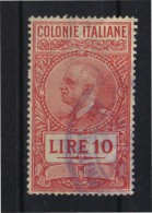 MARCA DA BOLLO/REVENUE  - COLONIE ITALIANE RE A SINISTRA -  LIRE 10 - General Issues