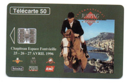 MONACO -- MONTE CARLO -- Monégasque -- Télécarte Phonecard - 50 Unités - Jumping International De Monaco 1996 - Monaco