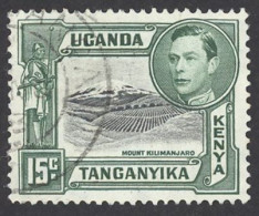 Kenya, Uganda, Tanzania Sc# 73 Used 1952 15c King George VI Scenes  - Kenya, Ouganda & Tanzanie