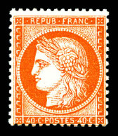 ** N°38, 40c Orange, Fraîcheur Postale. SUP (certificat)  Qualité: ** - 1870 Asedio De Paris