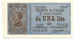 1 LIRA BUONO DI CASSA EFFIGE VITTORIO EMANUELE III 02/09/1914 SUP+ - Andere