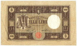 1000 LIRE BARBETTI GRANDE M TESTINA DECRETO 13/04/1926 BB/BB+ - Andere