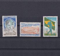 BRAZIL 1950, Sc #696, C78-C79, World Soccer Championship, MH - Unused Stamps