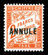 * N°41-CI 1, 2F Rouge-orange Surchargé ANNULE. TTB  Qualité: *  Cote: 630 Euros - Lehrkurse