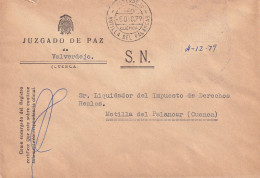 JUZGADO DE PAZ  VALVERDEJO CUENCA 1979 - Franchise Postale