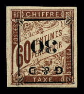 * N°13a, 30c Sur 60c Brun Et Chamois, Surcharge Renversée, Rare Et SUP (certificat)  Qualité: *  Cote: 1200 Euros - Timbres-taxe