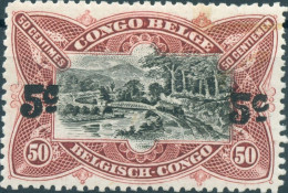 CONGO BELGA, BELGIAN CONGO, PAESAGGI, LANDSCAPE, 1922, FRANCOBOLLI NUOVI (MLH*) Mi:BE-CD 58, Scott:BE-CD 74, Yt:BE-CD 95 - Ungebraucht