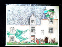 ► Maison De Touraine Avec Cadran Solaire  XVIe à Monter - Carte Maquette  Enveloppe Non Déballée  1988 Ed Clair De Lune - Paper Models / Lasercut