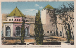 CPA   MAROC     EXPOSITION COLONIALE INTERNATIONALE PARIS 1931      MA50   TIMBRE SEMEUSE BLEUE CIEL 1931 - Adelsheim
