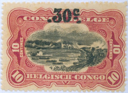 CONGO BELGA, BELGIAN CONGO, PAESAGGI, LANDSCAPE, 1922, FRANCOBOLLI NUOVI (MLH*) Mi:BE-CD 61, Sn:BE-CD 77, Yt:BE-CD 98 - Unused Stamps