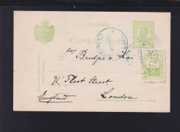 Rumänien Romania GSK Mit ZuF 1909 Darmanesti Nach London - Lettres & Documents