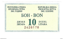 *serbia Godine Spring Sow 10 Liter Dizel 2001  S27  Unc - Serbie