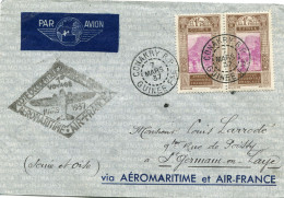 GUINEE FRANCAISE LETTRE PAR AVION DEPART CONAKRY 7 MARS 37 GUINEE FRANCAISE POUR LA FRANCE - Covers & Documents