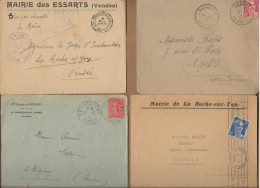 LOT DE 20 LETTRES ENTETES PUBLICITAIRES  + AFFRANCHISSEMENTS DIVERS ANNEES 1906 A 1960 - Oblitérations Mécaniques (Autres)