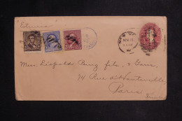 ETATS UNIS - Entier Postal + Compléments De New York Pour Paris En 1891 - L 149933 - ...-1900