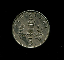 GRANDE-BRETAGNE - Pièce De 5 Pence De 1968 - Reine Elisabeth II - Otros & Sin Clasificación