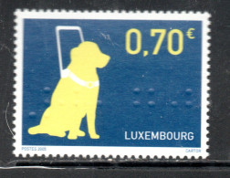 LUXEMBOURG LUSSEMBURGO LUXEMBURG 2005 SEEING EYE DOG 70c MNH - Unused Stamps