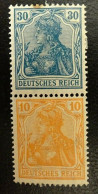 Deutsches Reich ZD S17 * , Zusammendrucke 144 + 141 , Qualitätsgrad II - Carnets & Se-tenant