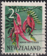 1960 Neuseeland ° Mi:NZ 394, Sn:NZ 335, Yt:NZ 386, K15 X 14, Kaka Beak (Clianthus Puniceus) - Used Stamps