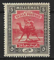 SUDAN...KING EDWARD VII..(1901-10..)....CAMEL.......5m.....SG23.....MH... - Soedan (...-1951)