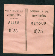 Ticket De Diligence (Maison Daniel-Louis Meyer) Omnibus De Montlhéry (Essonne) French Diligence Ticket - Sin Clasificación
