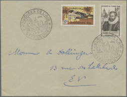 France: 1920/1946, Airmail-related, Lot Of Seven Covers/cards, Incl. 1920 Surcha - Sammlungen