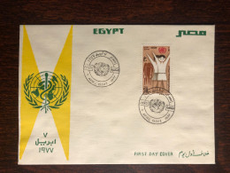 EGYPT FDC COVER 1977 YEAR DISABLED WHO HEALTH MEDICINE - Lettres & Documents