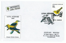 COV 993 - 589 Bird ORIOLE, Romania - Cover - Used - 2004 - Pics & Grimpeurs