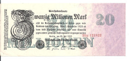 ALLEMAGNE 20 MILLIONEN MARK 1923 XF++ P 97 - 20 Miljoen Mark