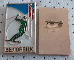 BELORETSK Skiing Skier Ski Resort Russia CCCP Pin - Winter Sports