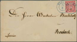 Mecklenburg-Schwerin - Nachverwendete Stempel: 1868/1880 (ca.), Partie Von 53 Br - Mecklenburg-Schwerin