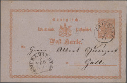 Württemberg - Ganzsachen: 1872/1920 Ca.: Über 500 Ganzsachen Aller Art Inklusive - Sonstige & Ohne Zuordnung
