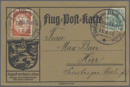 Deutsches Reich - Germania: 1912, Flugpost Rhein/Main, Partie Von Zehn Karten Mi - Verzamelingen